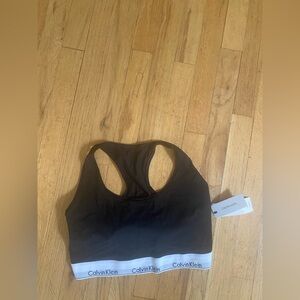 Calvin Klein racer back sports bra. Black. Size 2x. NWT